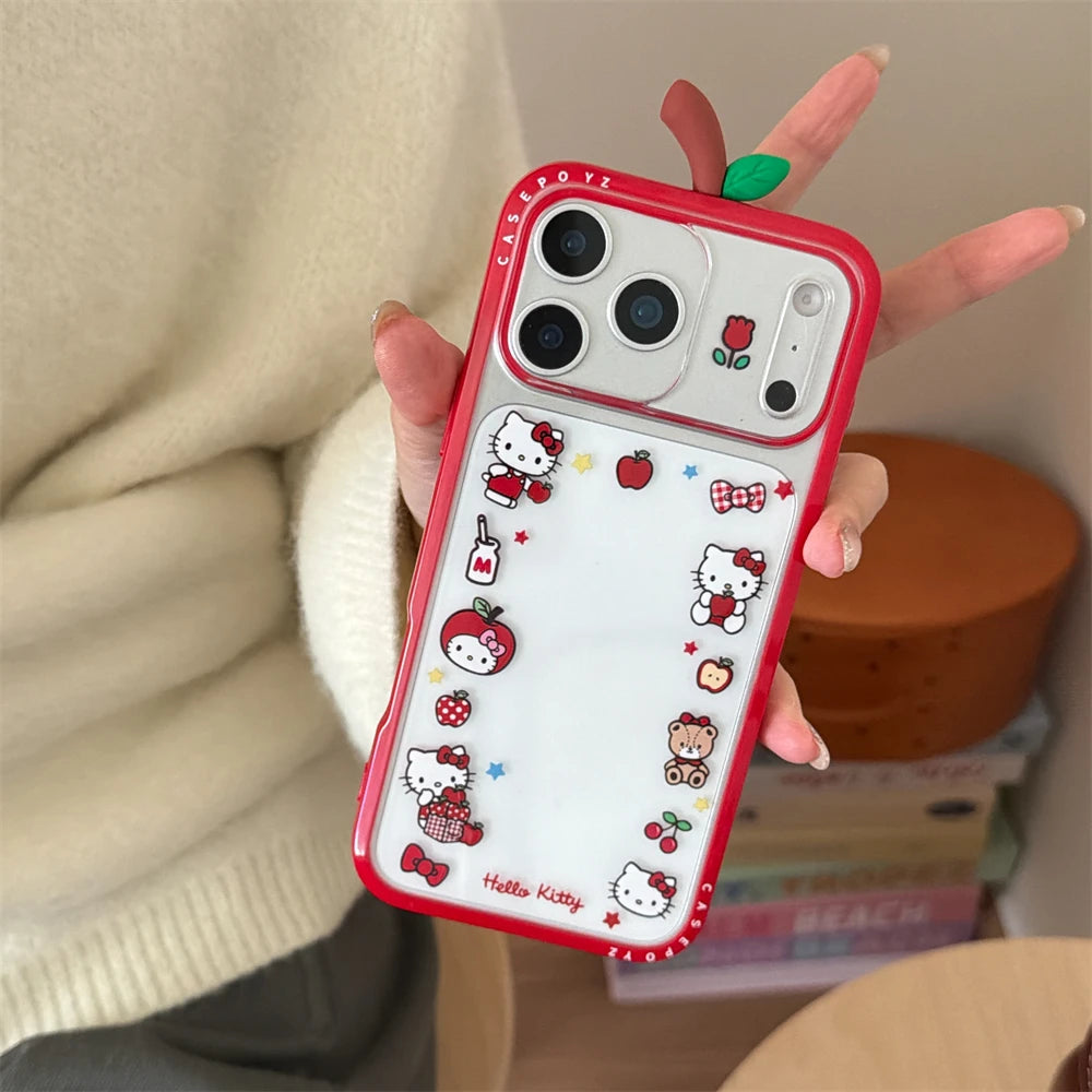 Cute Hello Kitty Clear Silicone Shockproof Pink iPhone Case