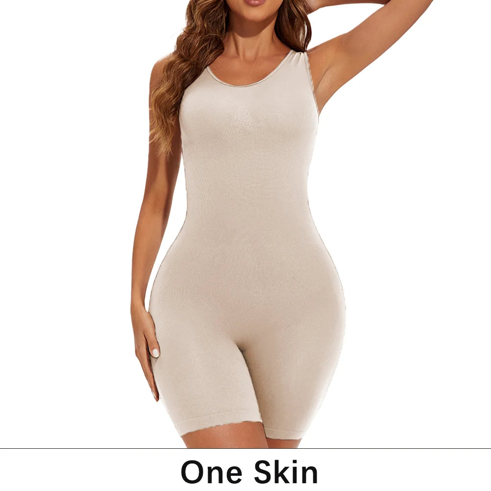 Women’s Seamless Full Coverage Shapewear Bodysuit Thigh Slimming Body Shaper