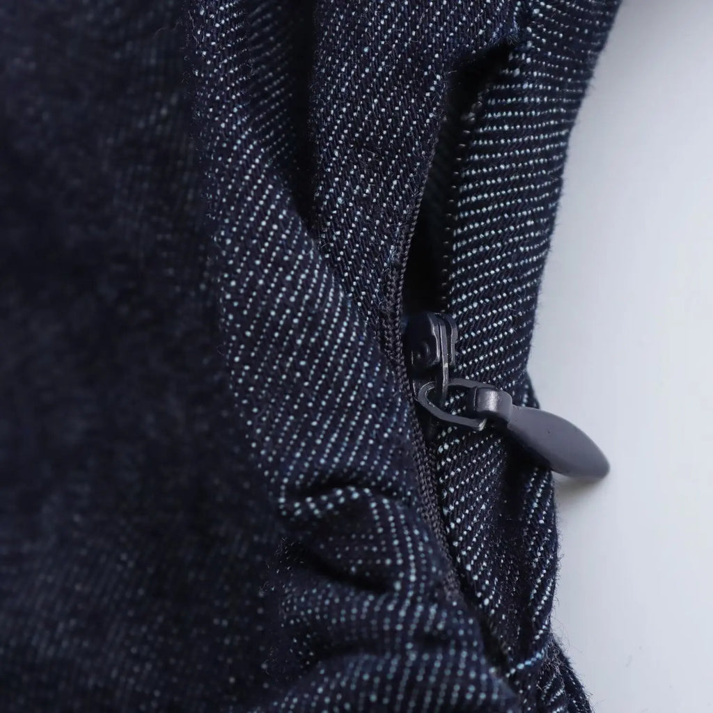 Women Denim Midi Dress Lapel Slim Fit Waist Belted Side Zipper Elegant Spring Dress