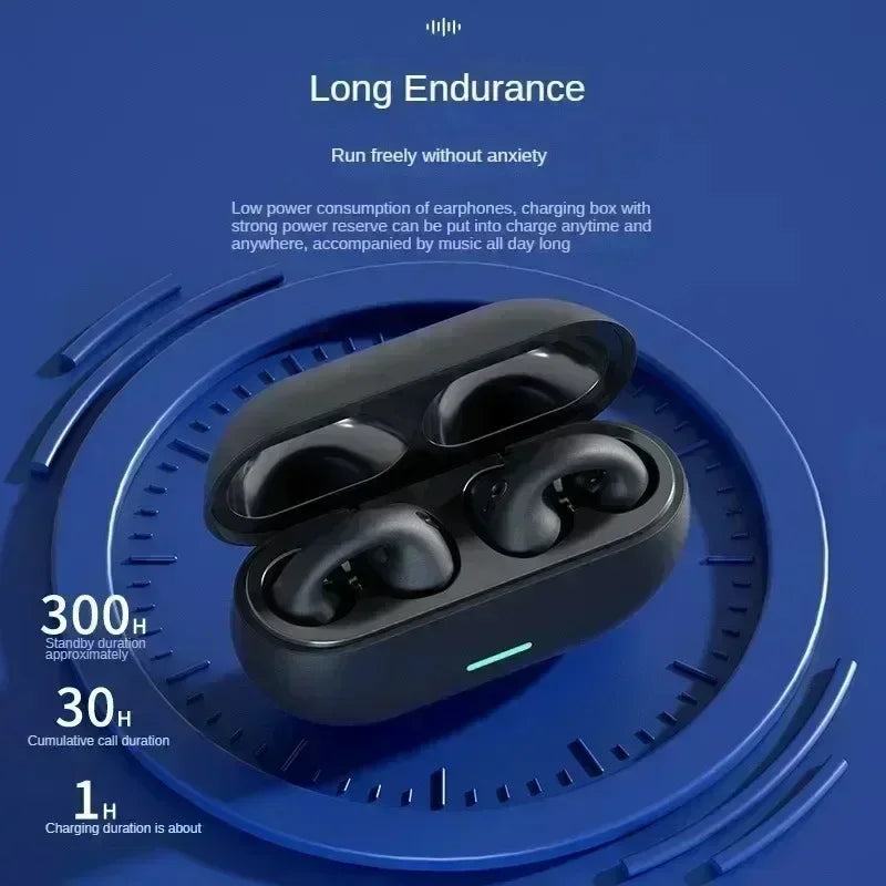 T75 Bluetooth 5.3 Bone Conduction Earbuds Wireless Sports Gaming Headset
