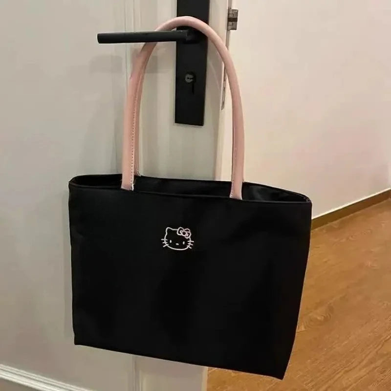 Hello Kitty Embroidered Tote Bag Large Capacity Shoulder Bag