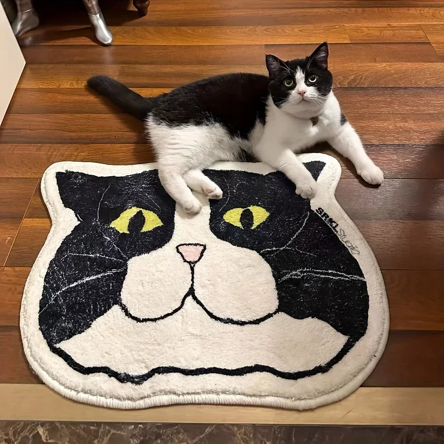 Cat Floor Mat Anti Slip Waterproof Stain Resistant Bathroom Bedroom Rug