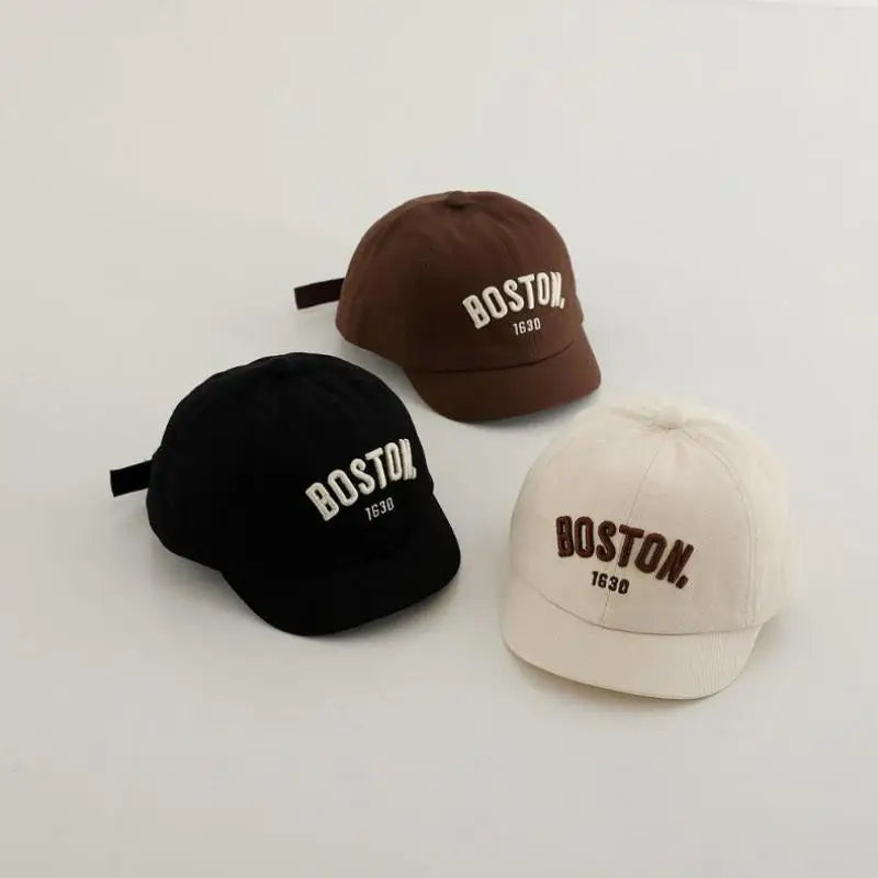 Kids Embroidery Baseball Cap Cotton Sun Hat Letter Peaked Cap Boys Girls Casual