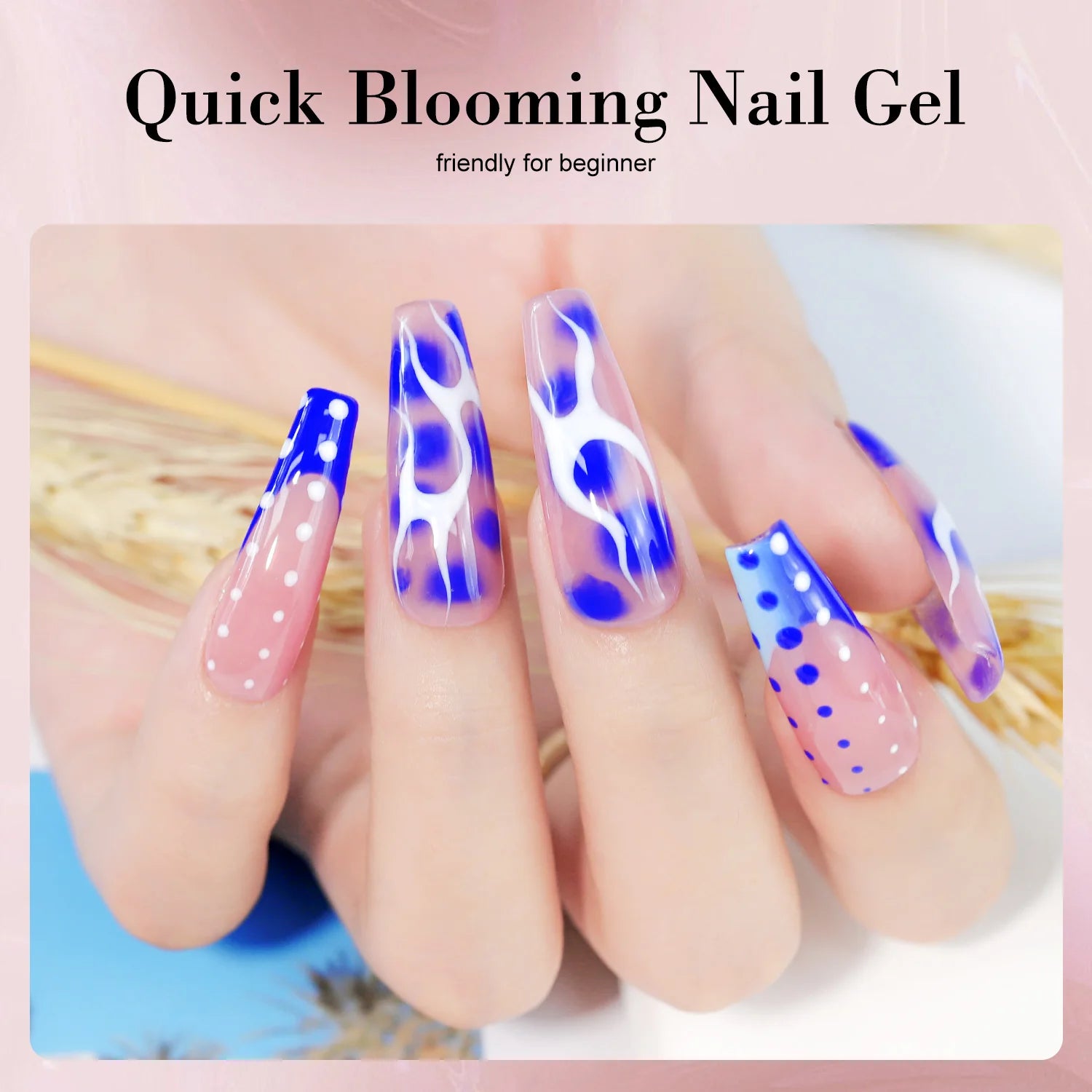 Blooming Gel Nail Polish – Marble Effect UV Gel for Creative Nail Art Designs