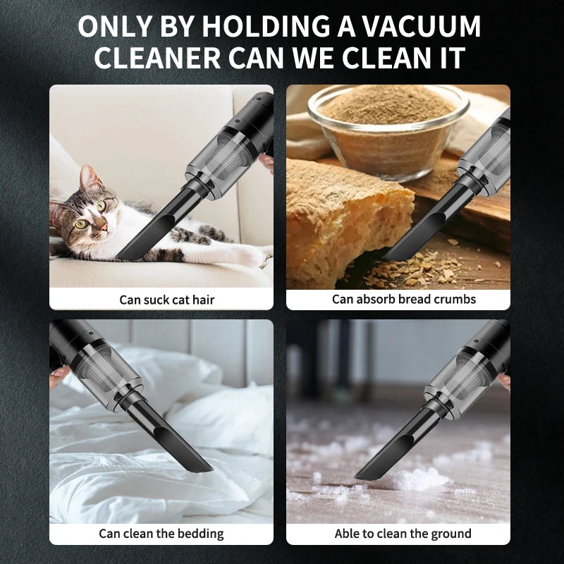 Portable Car Vacuum Cleaner 2-in-1 Blower