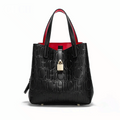 Women Steel Embossed Tote Bag Handheld Mother Shopping Bag Large Capacity