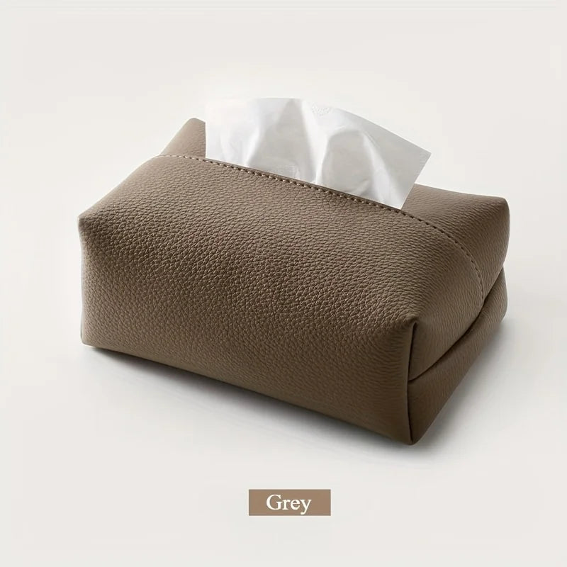 Leather Tissue Box Square Modern Cover for Bathroom Home Decor