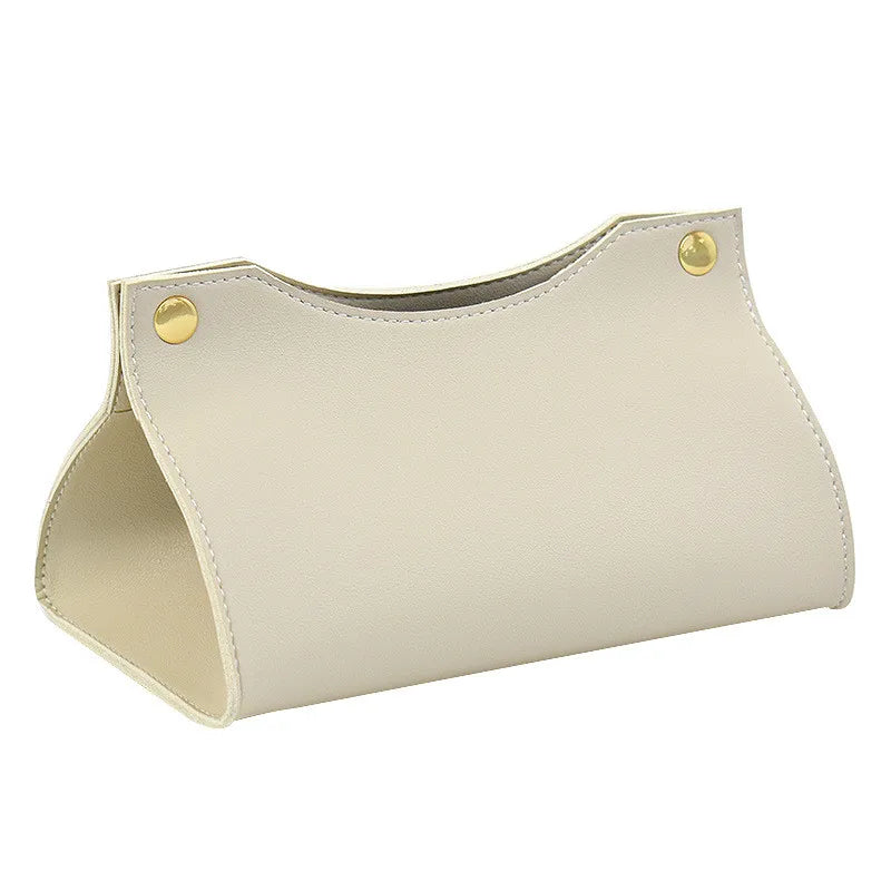 Leather Tissue Box Holder Napkin Organizer for Living Room Kitchen