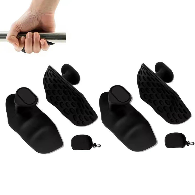Silicone Gym Gloves Grip Strength Hand Protection Weightlifting Cross Training Palm Grips