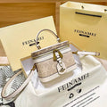 Women Minimalist Contrast Crossbody Box Bag