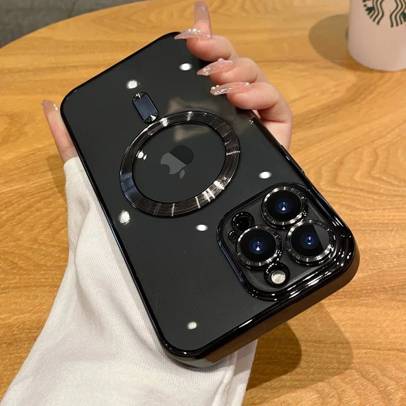 Transparent Magnetic Wireless Charging iPhone Case