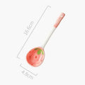 Strawberry Ceramic Ramen Bowl with Spoon Cute Anti Scald Instant Noodle Bowl