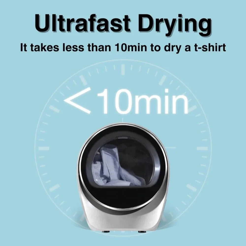 Portable Clothes Dryer Compact 1 Cu.ft 110V Ultrafast Home Apartment RV Use