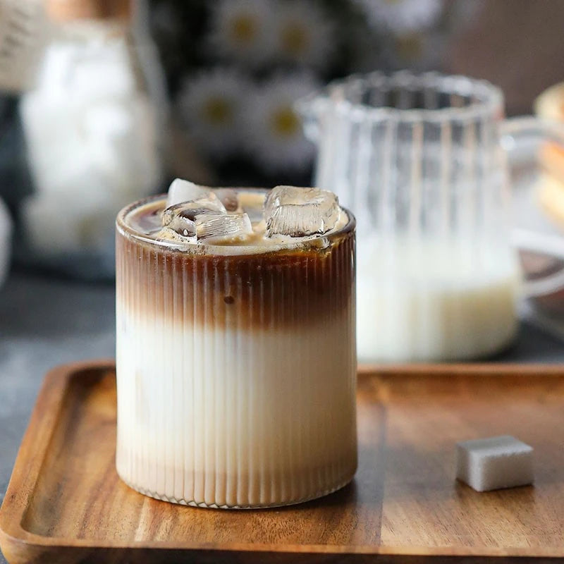 Glass Cup Transparent Mug for Coffee Milk Beer Water 1 6pcs Set
