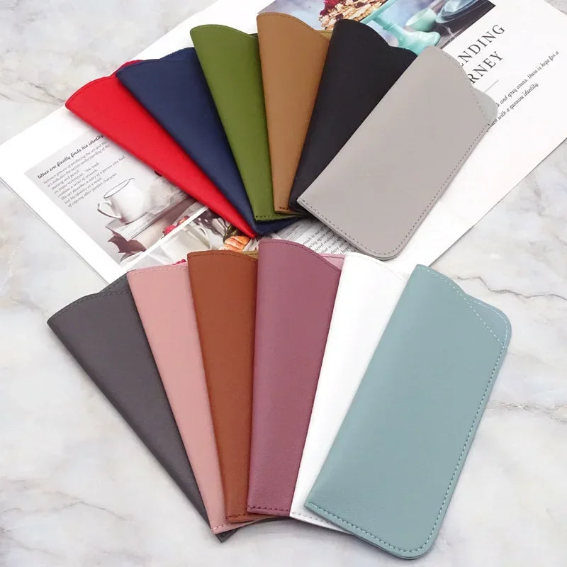 Leather Glasses Pouch Protective Eyewear Case