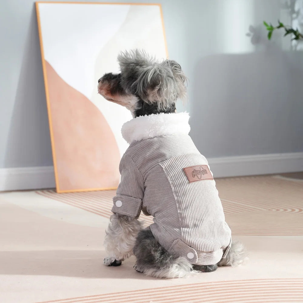 Warm Fleece Dog Jacket Cozy Pet Coat