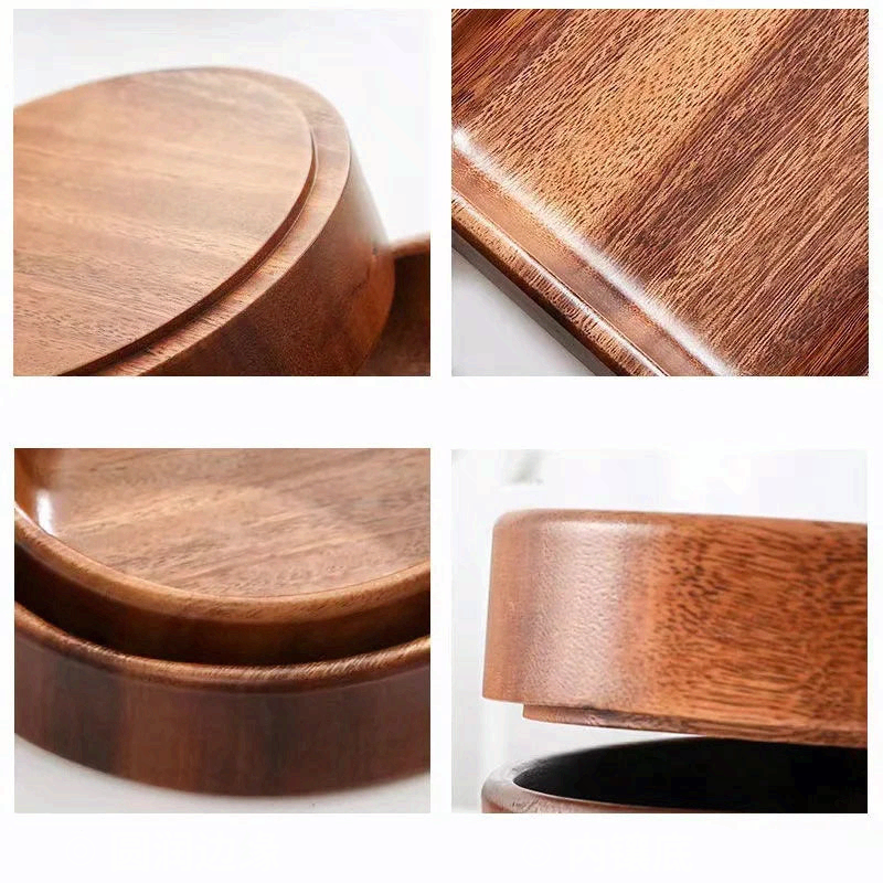 Walnut Wood Boat Bowl Solid Wooden Salad Fruit Bowl Vintage Kitchen Decor