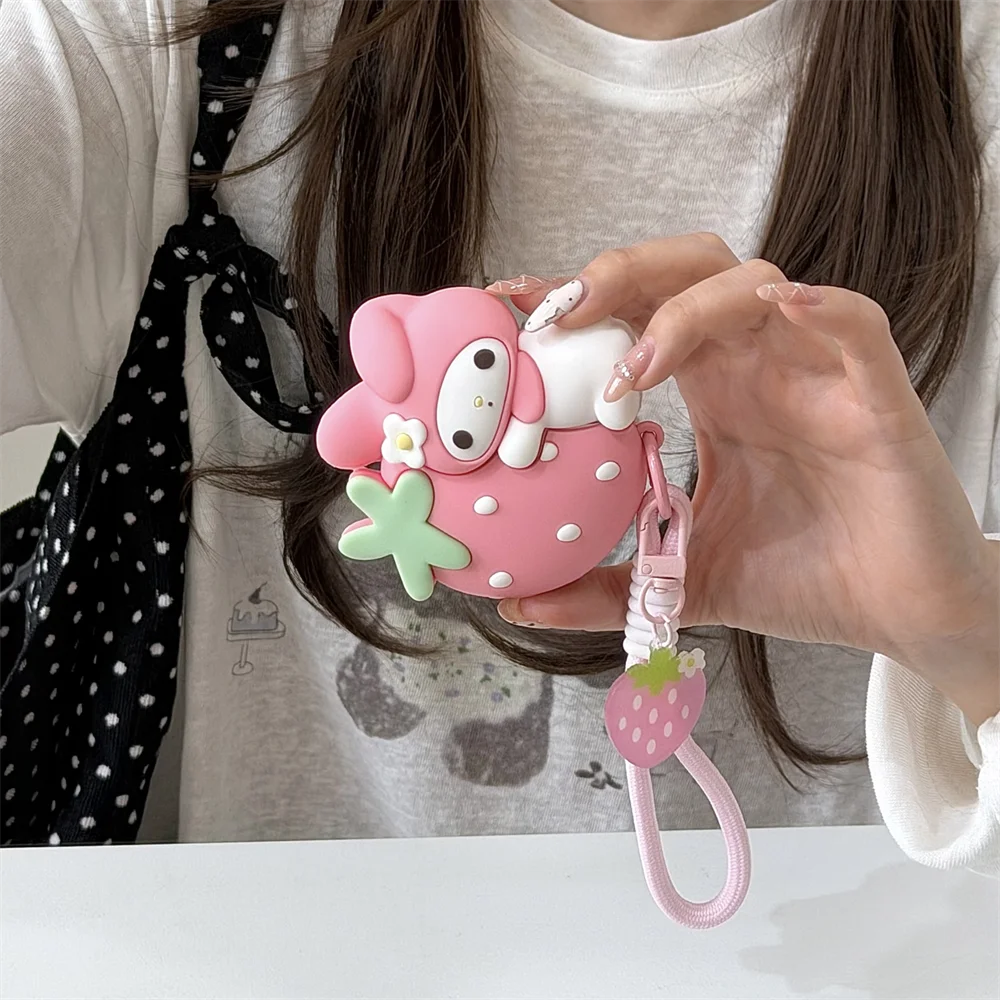 Cute Melody Strawberry AirPods Case Shockproof Cover