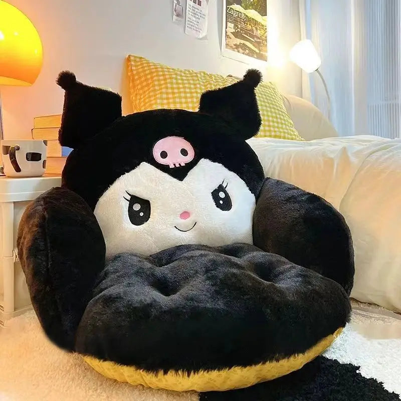 Cute Cartoon Plush Chair Cushion Winter Warm Office Seat Pillow Dorm Gift