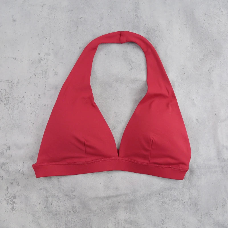 Neck Hanging Yoga Sports Bra Women Breathable Running Fitness Cycling Bra