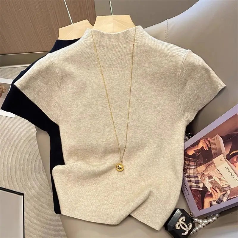 Women Slim Fit Turtleneck Knit Sweater