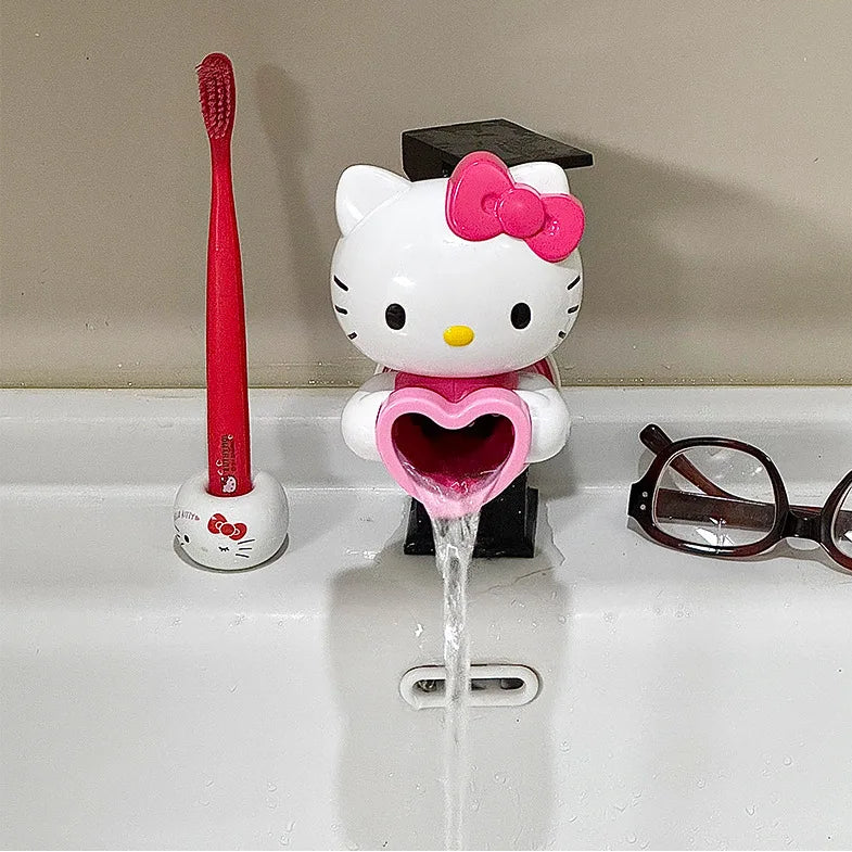 Hello Kitty Faucet Extender Splash Proof Sink Water Tap Extension Cute Bathroom Accessory