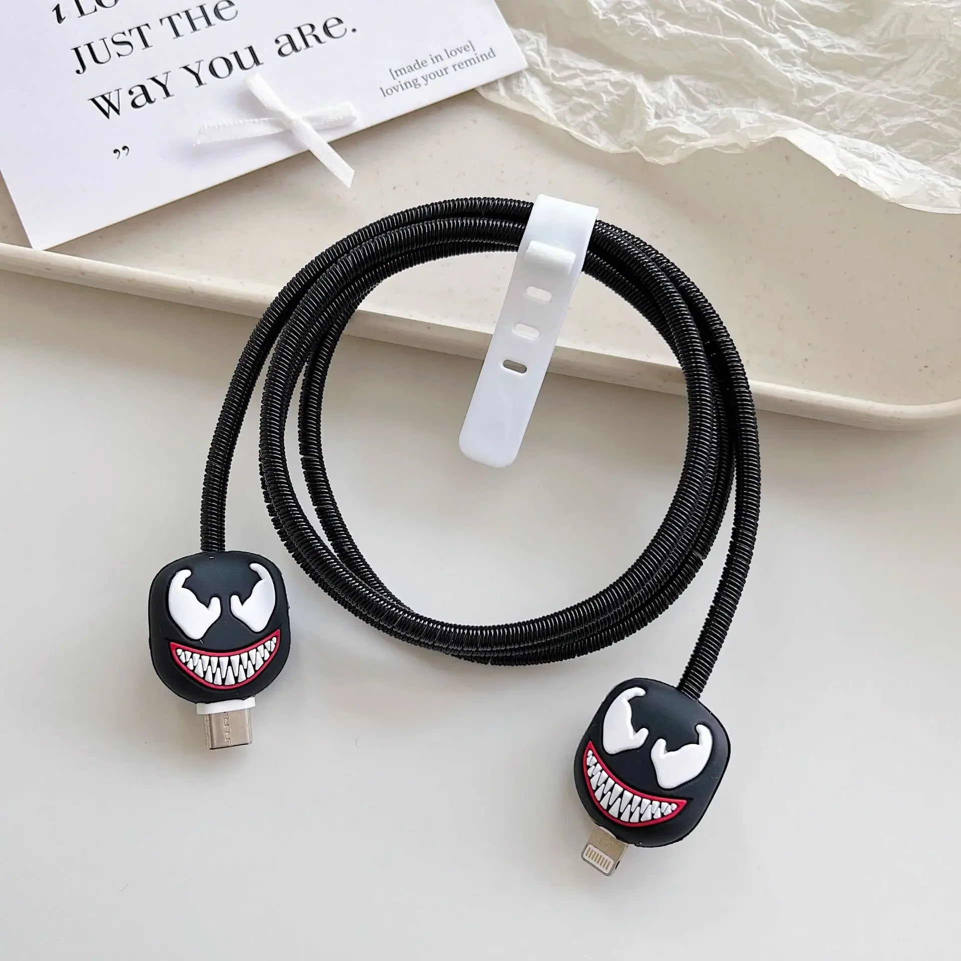 Cartoon Charger Cable Protector Stitch Data Line Winder Protective Cover