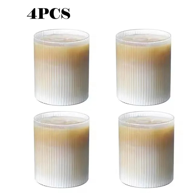 Glass Cup Transparent Mug for Coffee Milk Beer Water 1 6pcs Set