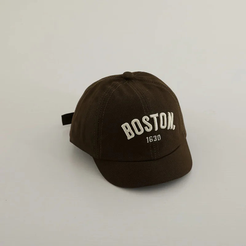 Kids Embroidery Baseball Cap Cotton Sun Hat Letter Peaked Cap Boys Girls Casual