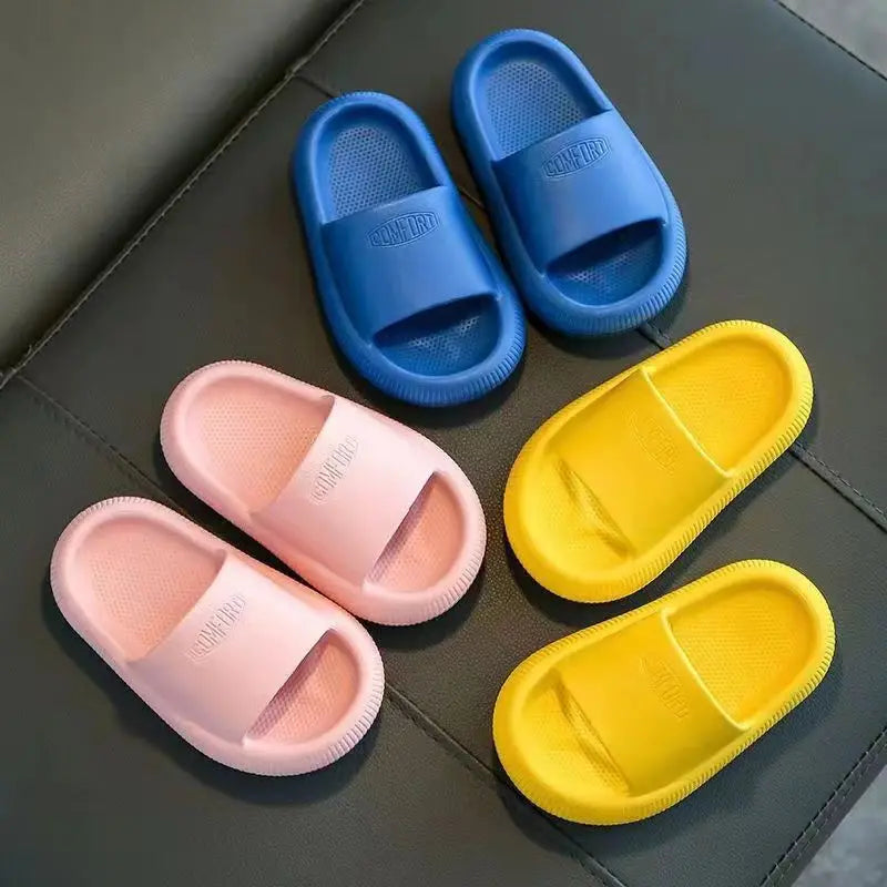 Kids Slide Slippers Anti-Slip Soft Sole Summer Bathroom Sandals Lightweight Indoor Outdoor Shoes for Boys and Girls