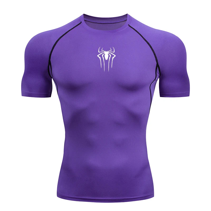 Men Compression Short Sleeve Quick Dry Gym Running Fitness T Shirt