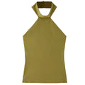 Women Halter Crop Top Backless Sleeveless Sexy Summer Camisole Vest