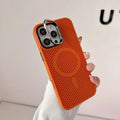 Mesh Cooling MagSafe Alloy Lens Wireless Charging iPhone Case