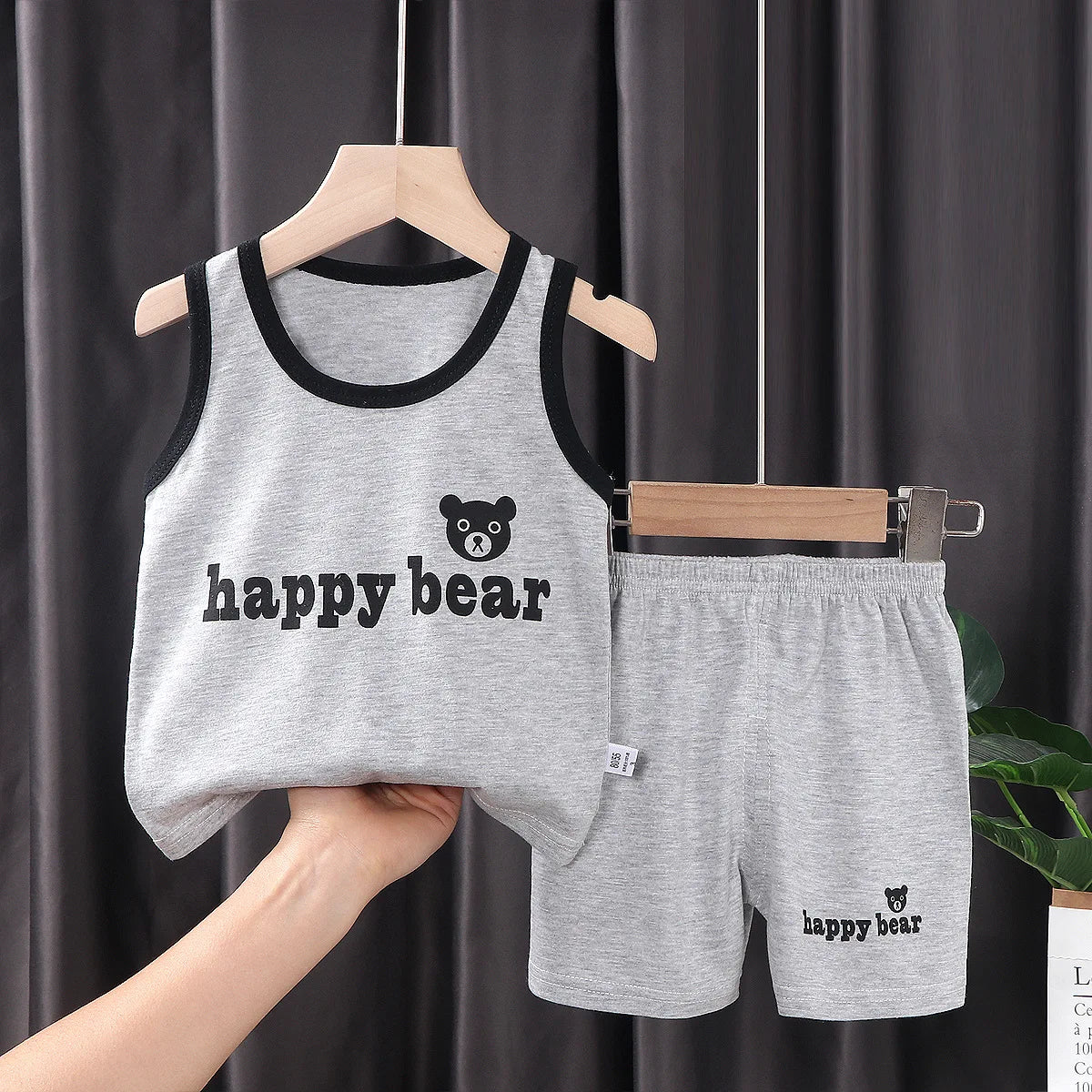 Kids Summer Sleeveless T Shirt and Shorts Set 2pcs