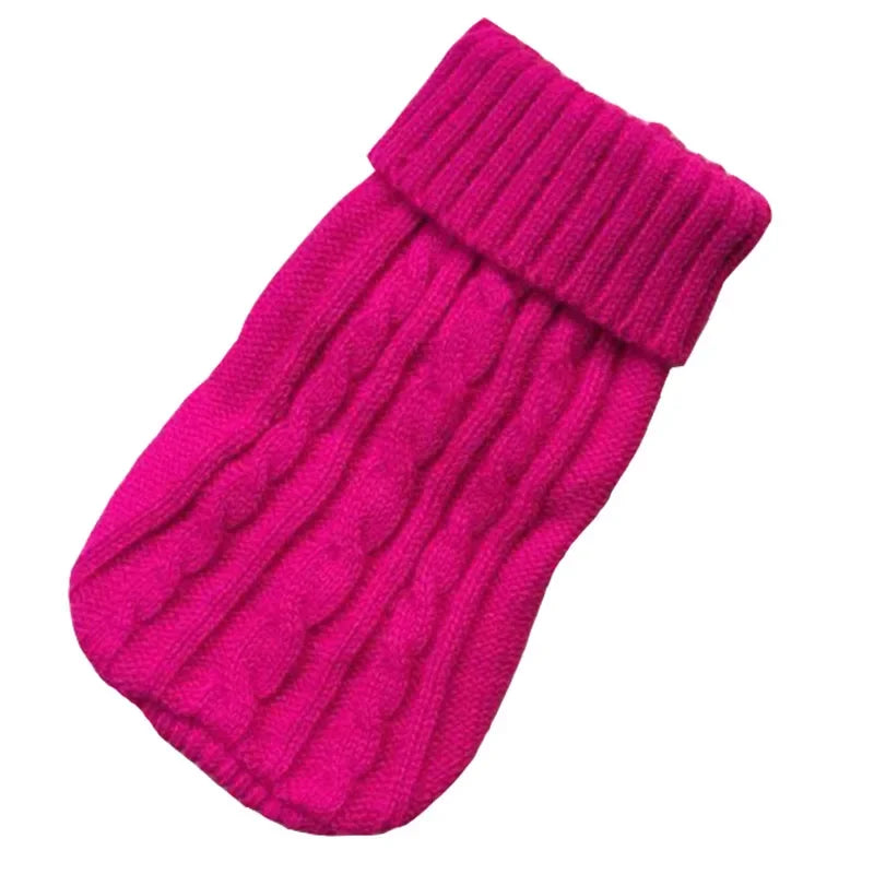 Dog Winter Knitted Sweater Pet Clothes Small Medium Dogs Warm Puppy Coat