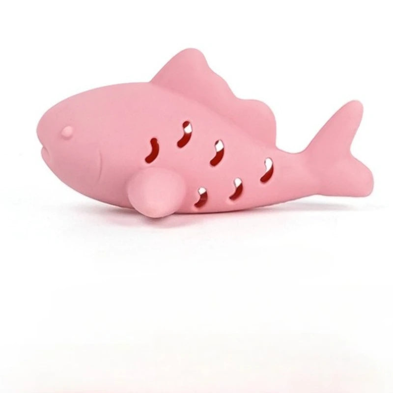 Interactive Fish Cat Chew Toy with Food Leakage