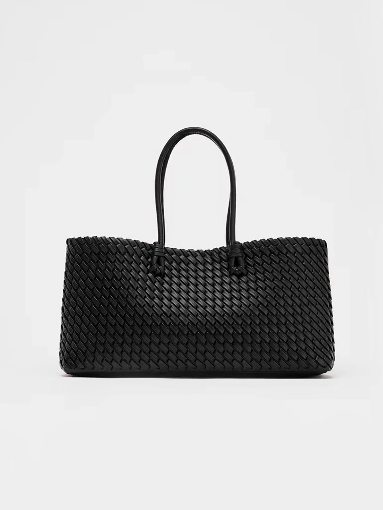 Women Woven Tote Bag Large Capacity Handheld Shoulder Bag Fashion Commuter Handbag
