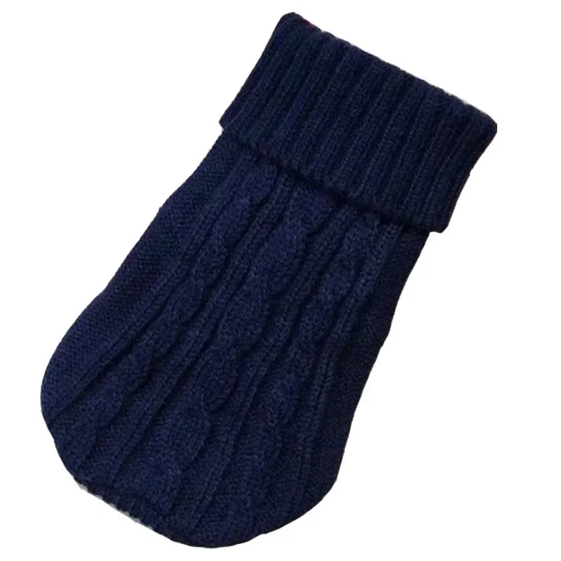 Dog Winter Knitted Sweater Pet Clothes Small Medium Dogs Warm Puppy Coat