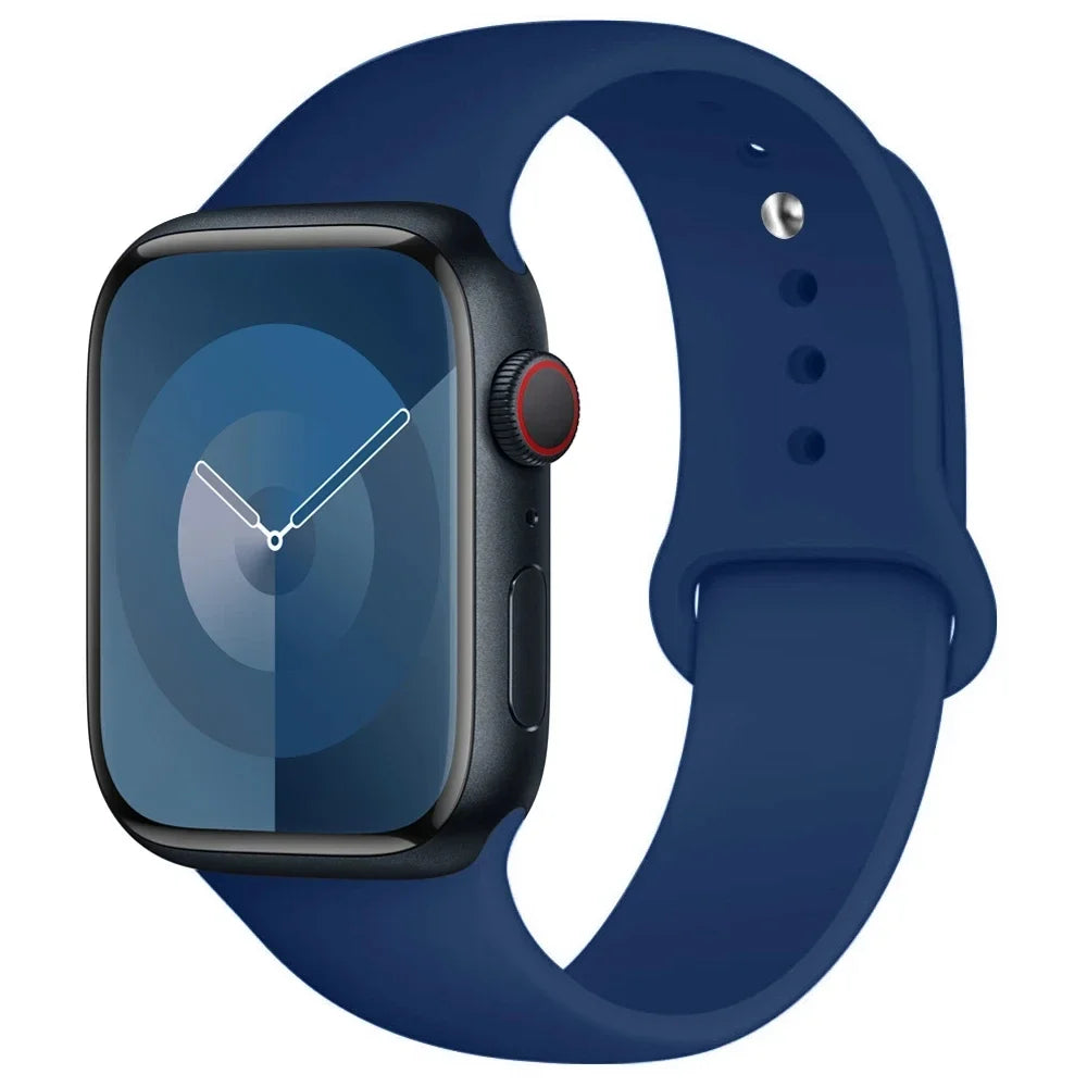 Silicone Apple Watch Band – Sport Strap Replacement for Apple Watch Series 3–9, SE & Ultra