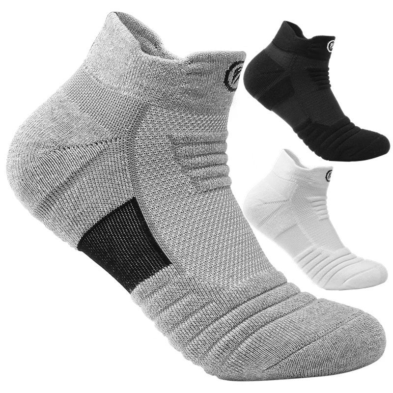 Men Compression Sports Socks High Elastic Breathable Basketball Cycling Running Tube Socks 1–3 Pairs