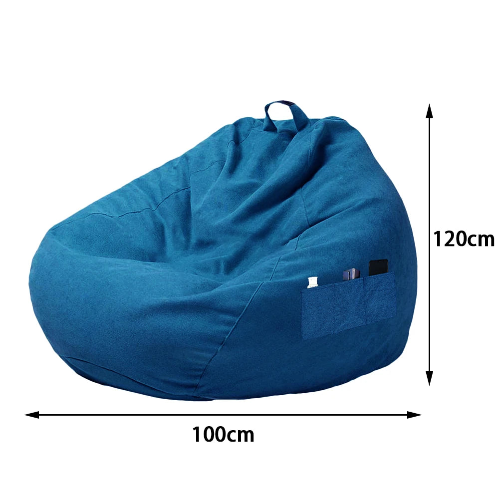 Large Bean Bag Chair Soft Fluffy Lazy Sofa Cover Tatami Living Room Seat