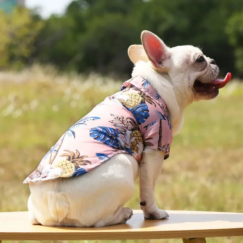 Dog T-Shirt Summer – Thin Breathable Beach Pet Clothes for Small Dogs, Puppy, Cat