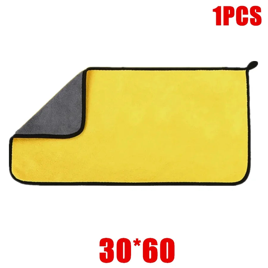 Microfiber Car Cleaning Towels – Ultra Soft Double Layer Drying Cloth for Car Detailing