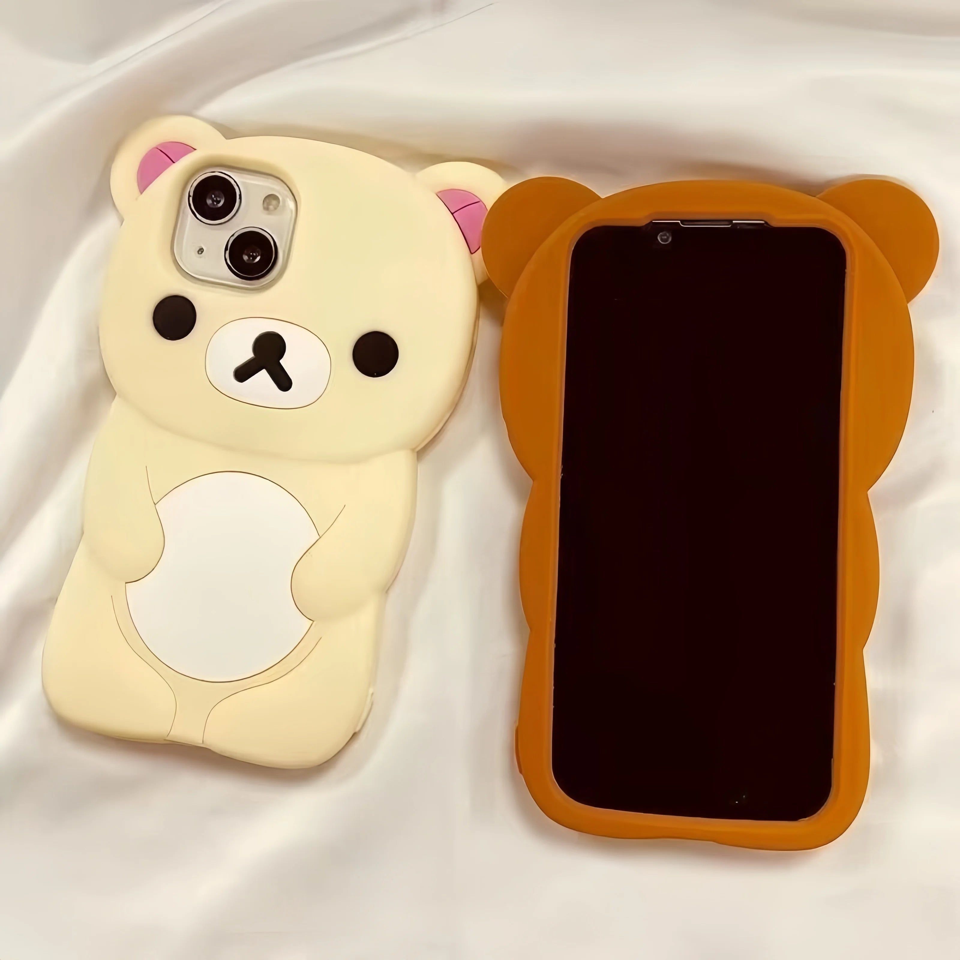 Cute 3D Rilakkuma Cartoon Soft Silicone iPhone Case