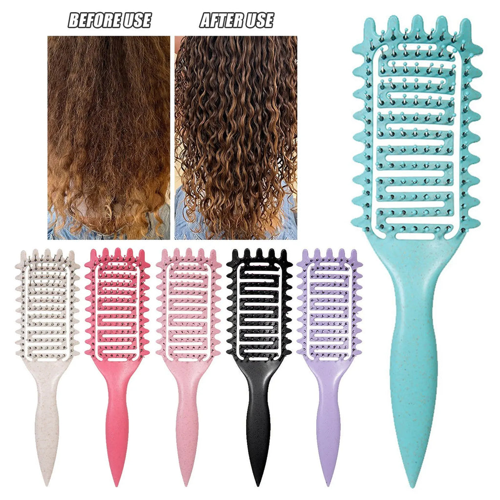 3 in 1 Curl Defining Brush Detangling Hair Styling Comb