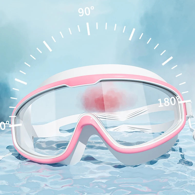 Anti Fog Swim Goggles No Leak Wide Vision for Kids Adults Pool Swimming Glasses