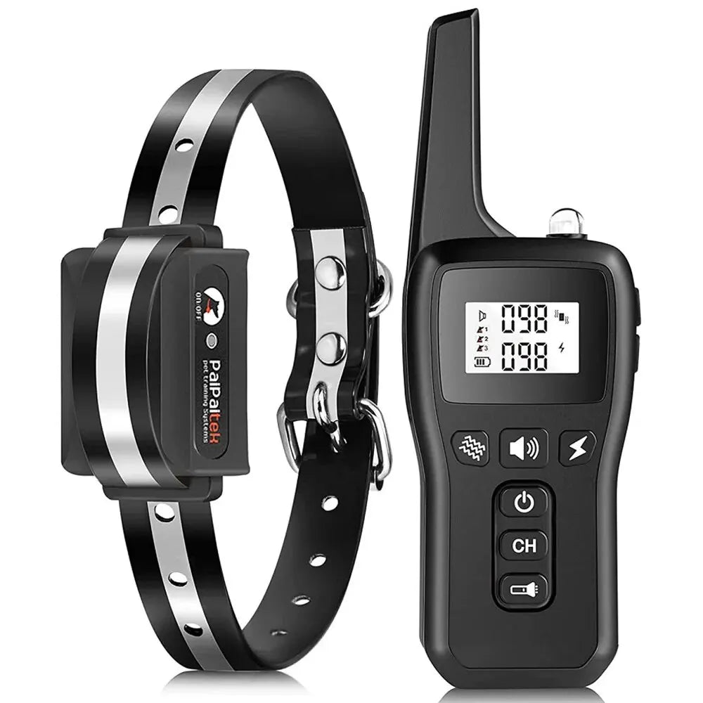 Dog Training Collar with Remote – 1000m Range, Waterproof & Rechargeable E-Collar