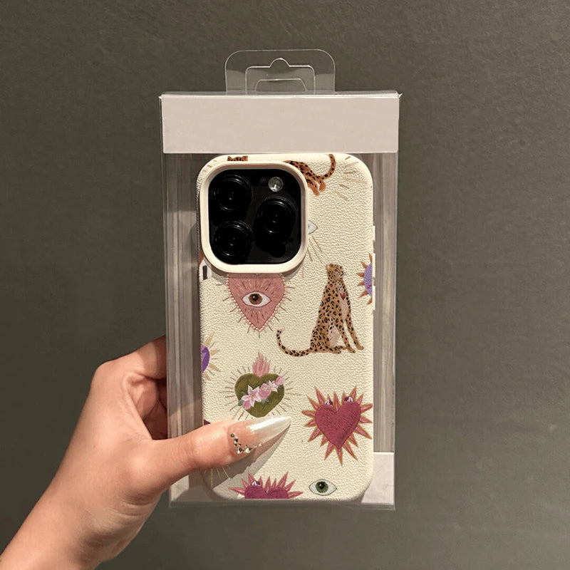 Leopard Lichee Pattern Silicone iPhone Case