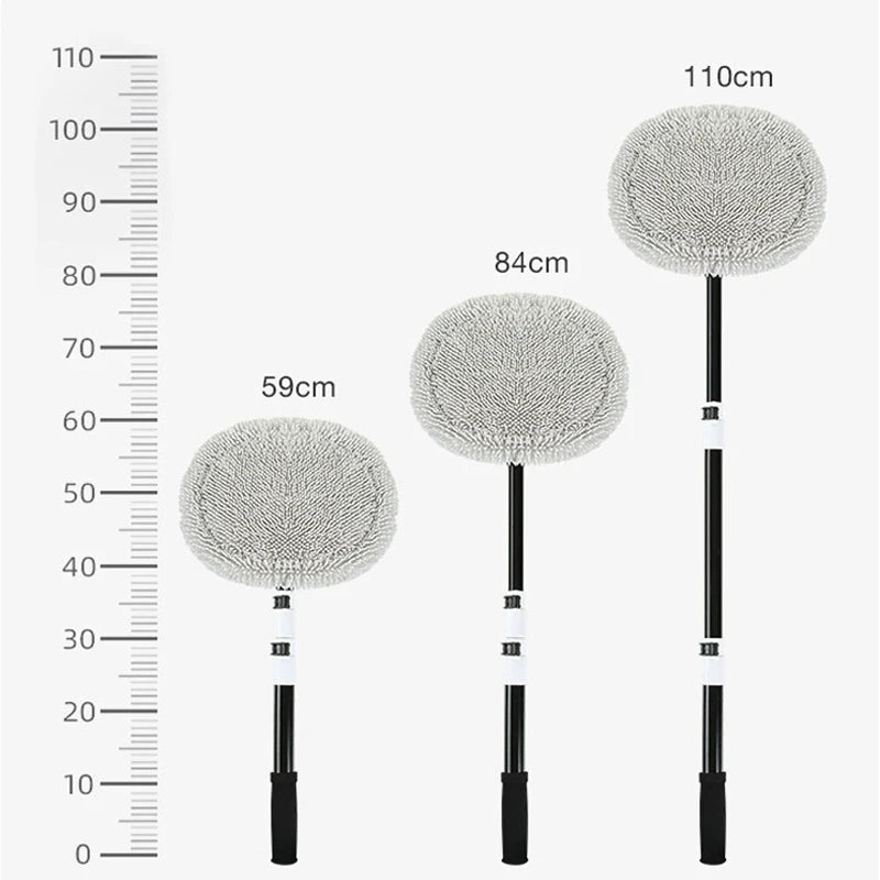 Telescopic Car Wash Brush – 360° Rotating Mop with Long Handle for Easy Car Cleaning