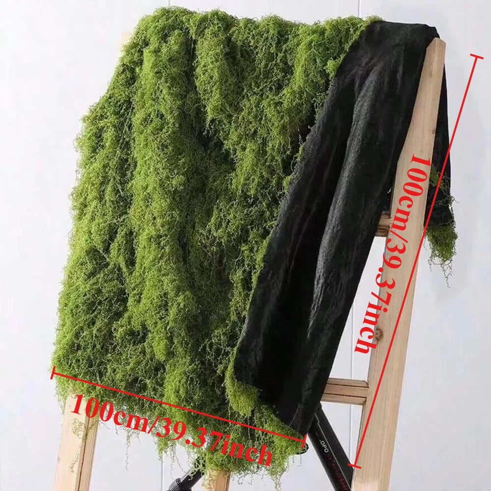 Artificial Moss Grass 1x1m Faux Green Plant Mat DIY Garden Home Decor